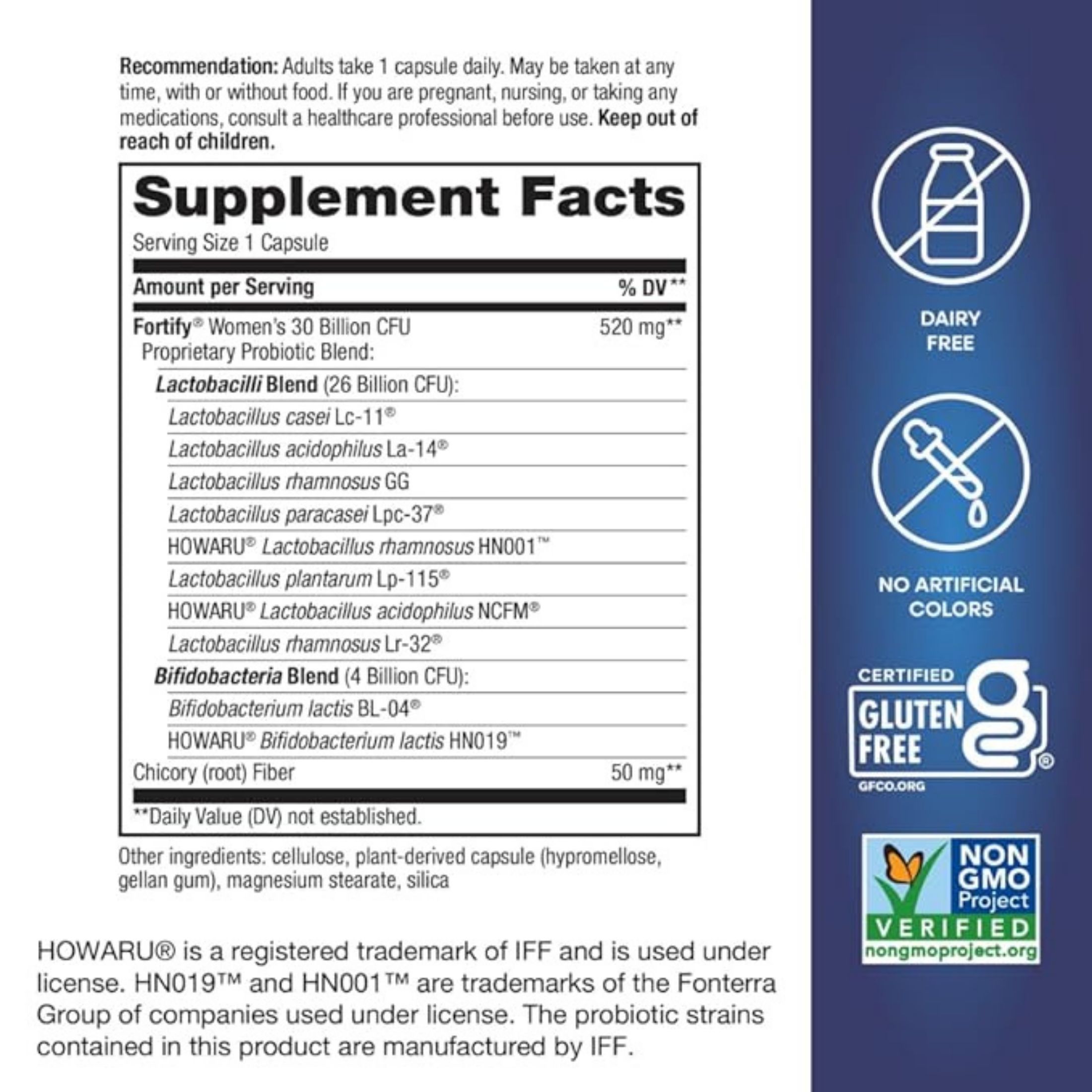 Nature's Way Primadophilus Fortify Women's Probiotic 30 Billion, Vegetarian Capsules