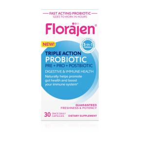 Florajen Triple Action Probiotic Pre + Pro + Postbiotic 30 Caps