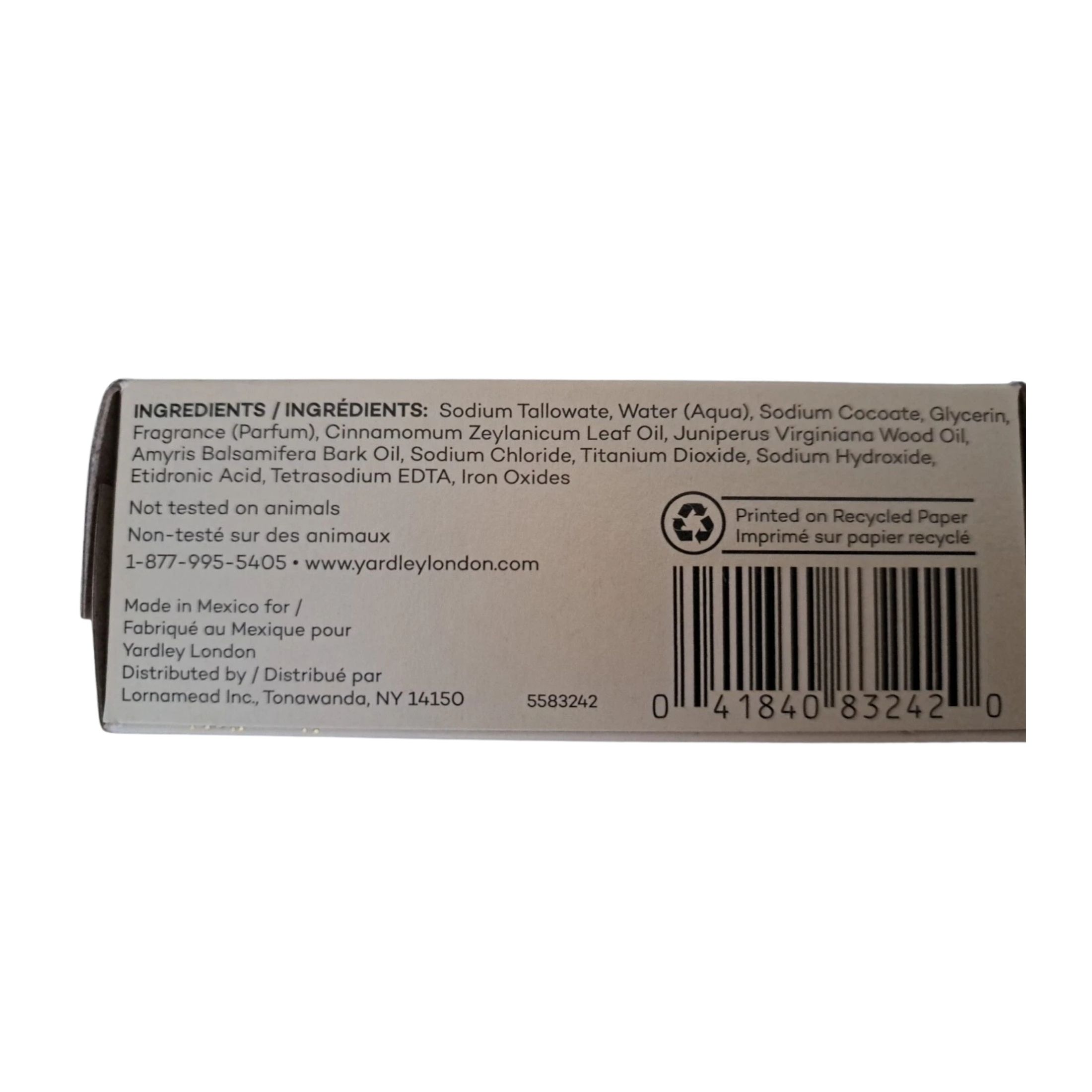 Yardley Bath Bar Harvest Apple, 113 Grams
