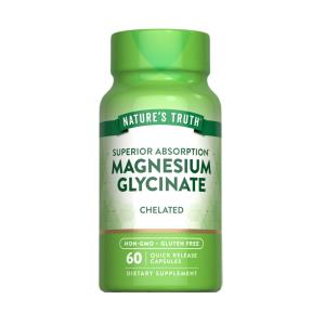 Nature's Truth Quick Release Capsules Superior Absorption Chelated Magnesium Glycinate