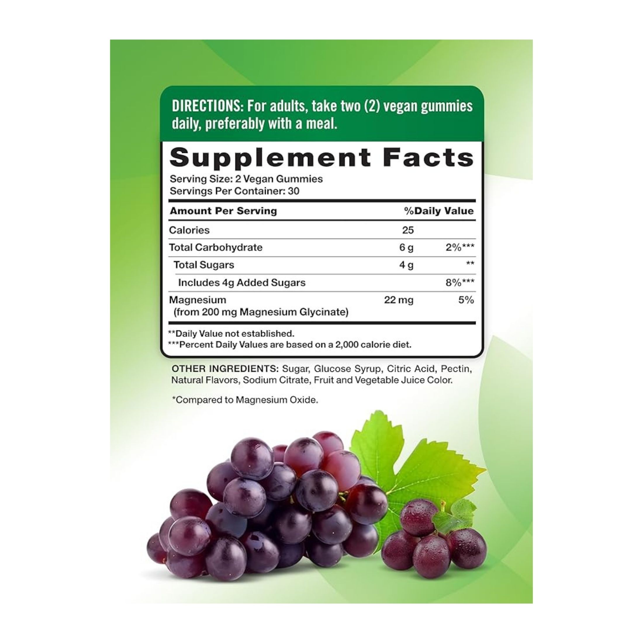Nature's Truth Magnesium Glycinate, 200 Mg, Gummies, Delicious Sour Grape Flavor