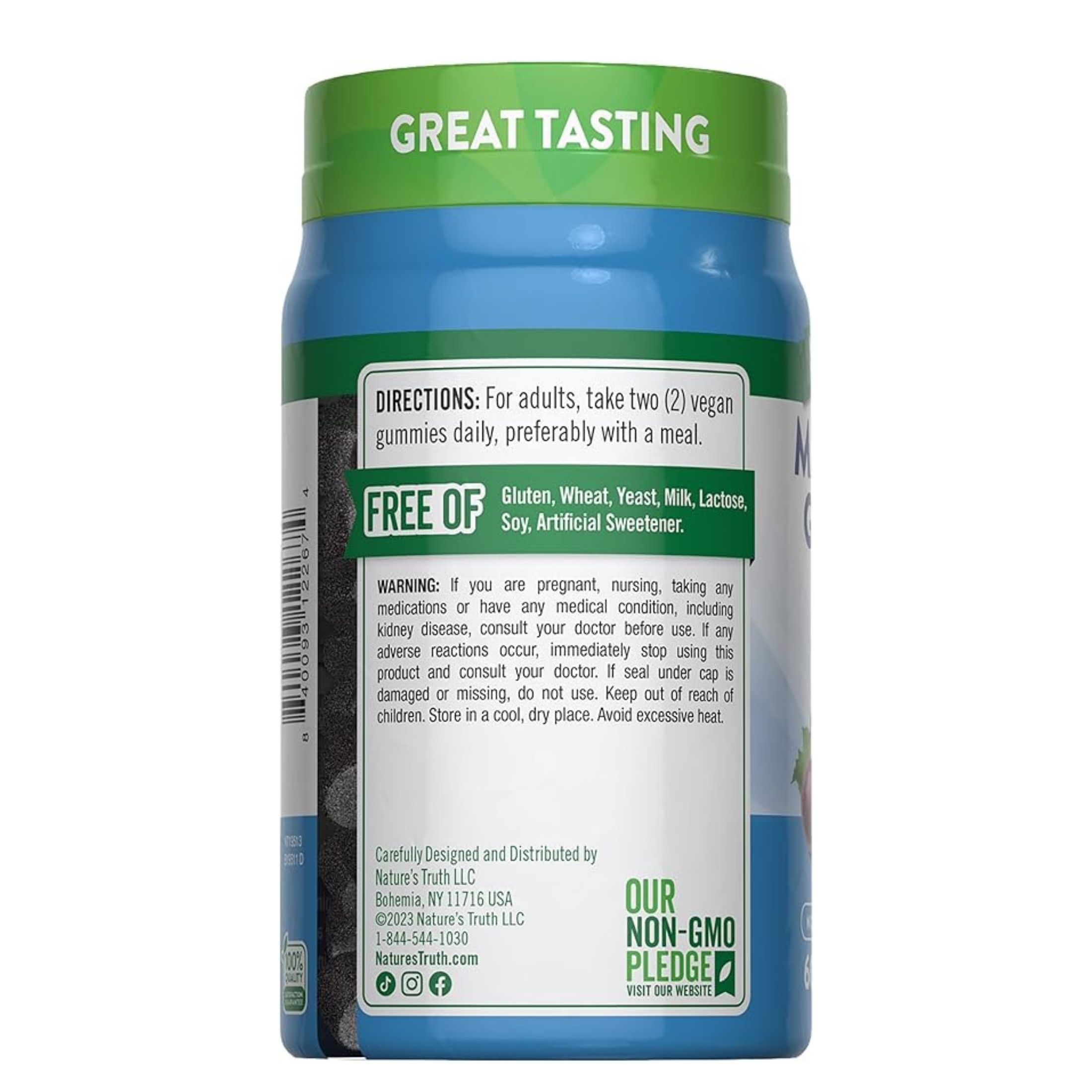 Nature's Truth Magnesium Glycinate, 200 Mg, Gummies, Delicious Sour Grape Flavor