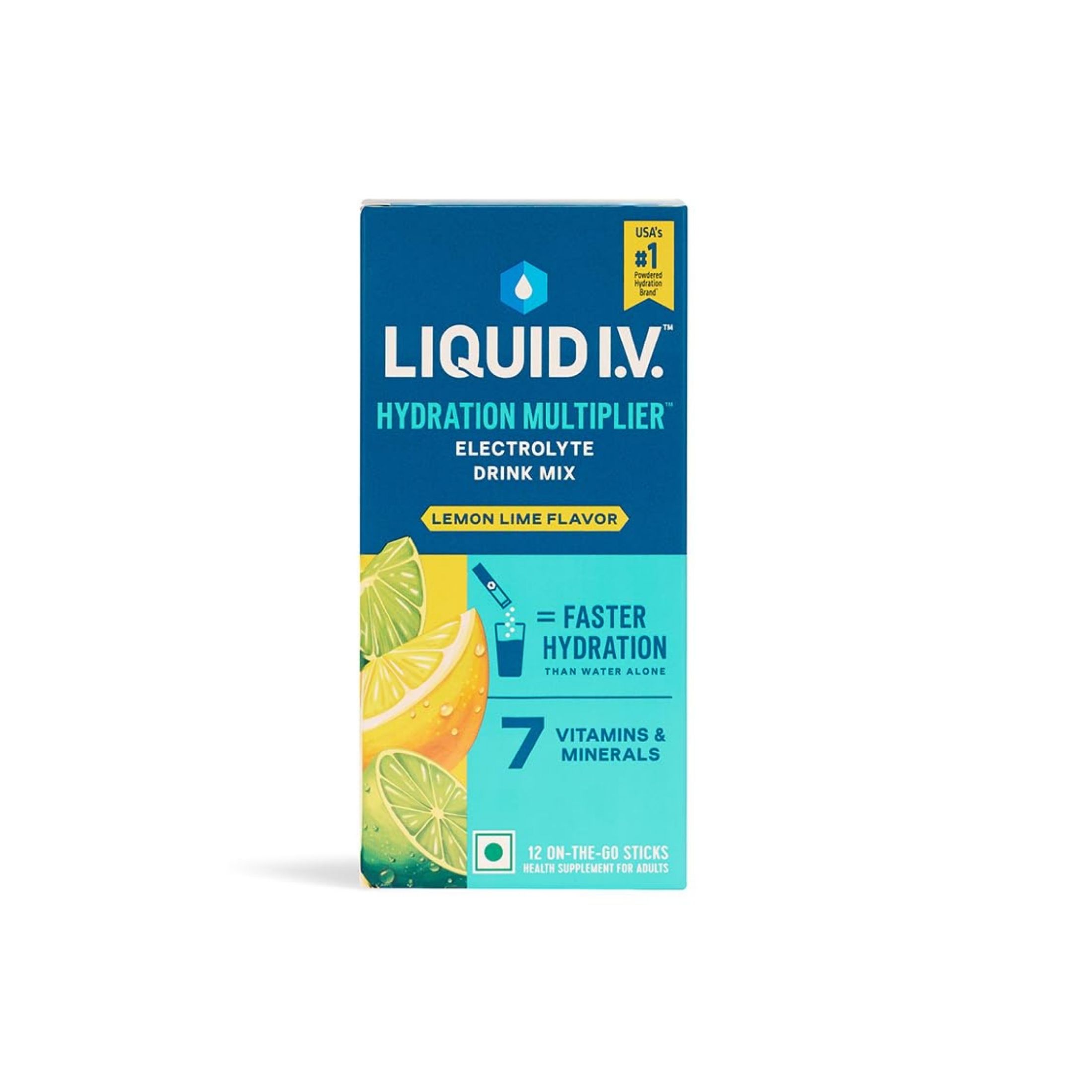 Liquid I.V. Electrolyte Drink Mix, Sugar Free, Lemon Lime