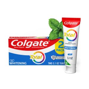 Colgate Total Toothpaste, Whitening, Gel, 2 Value Pack