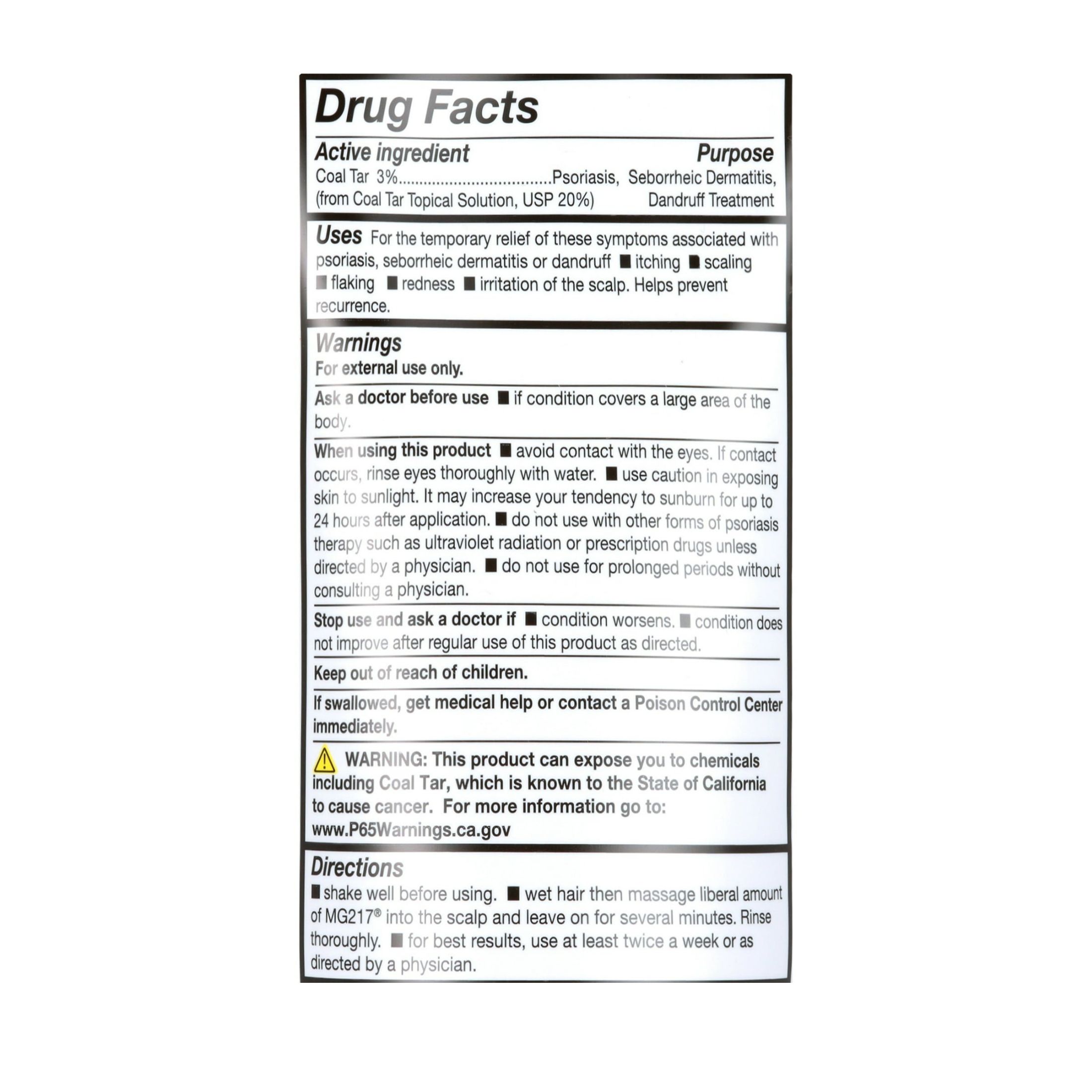 Mg 217 3% Coal Tar Psoriasis Therapeutic Shampoo 8 Fl Oz