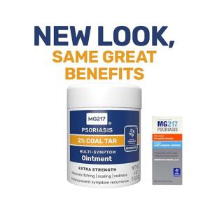 MG217 Psoriasis Treatment 2% Coal Tar Multi-Symptom Ointment, 4 Oz