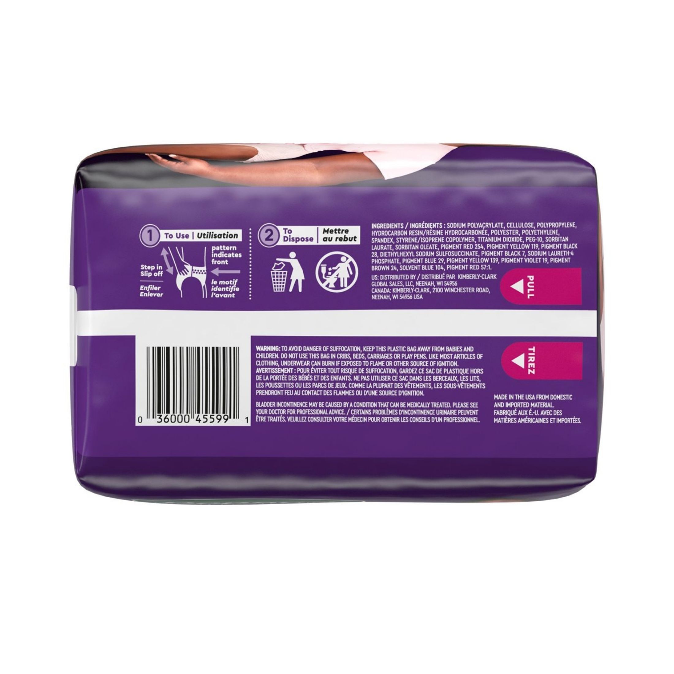 Depend Night Defense Adult Incontinence Underwear For Women, Disposable, Overnight, Large, Blush