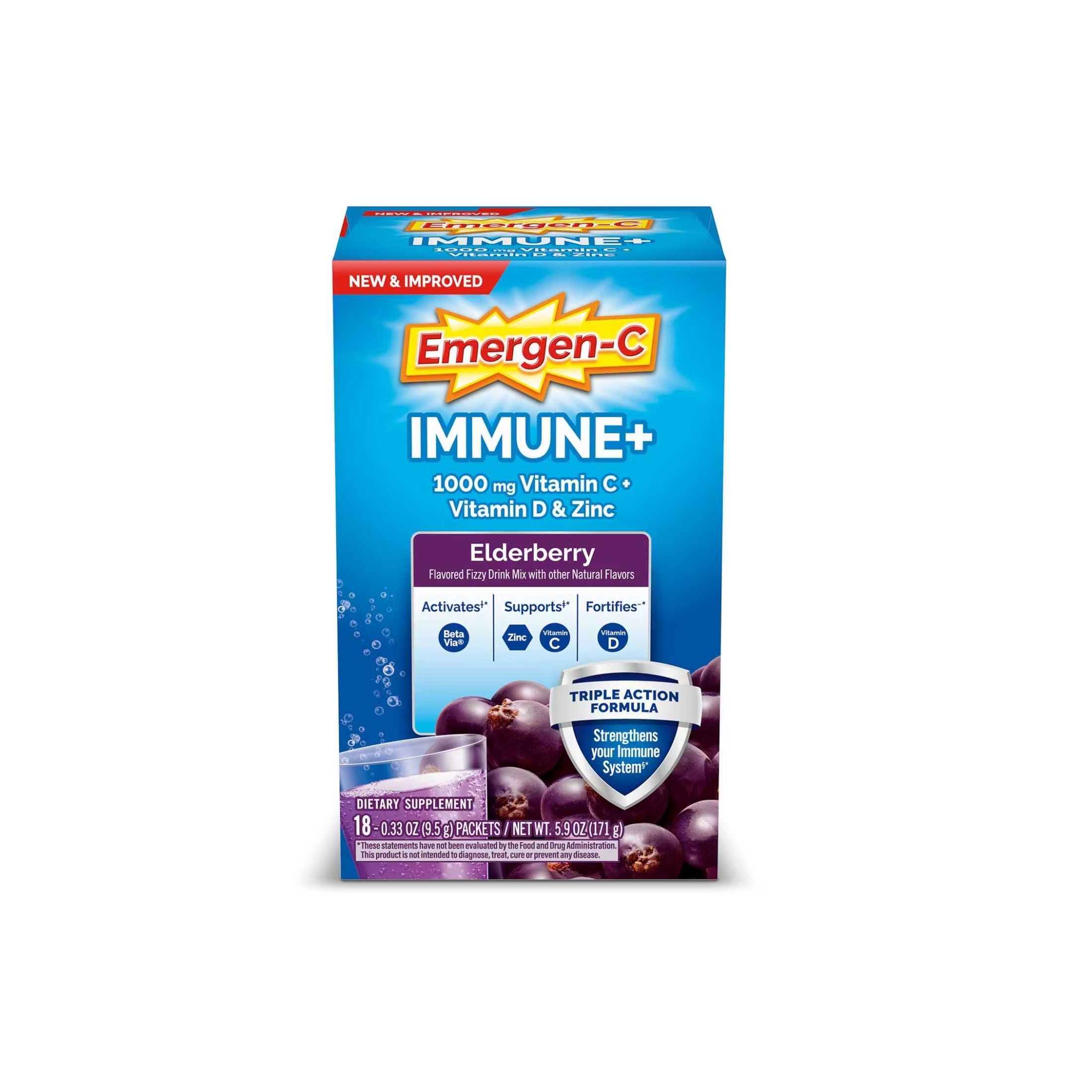 Emergen-C Elderberry Immune Plus Drink Powder