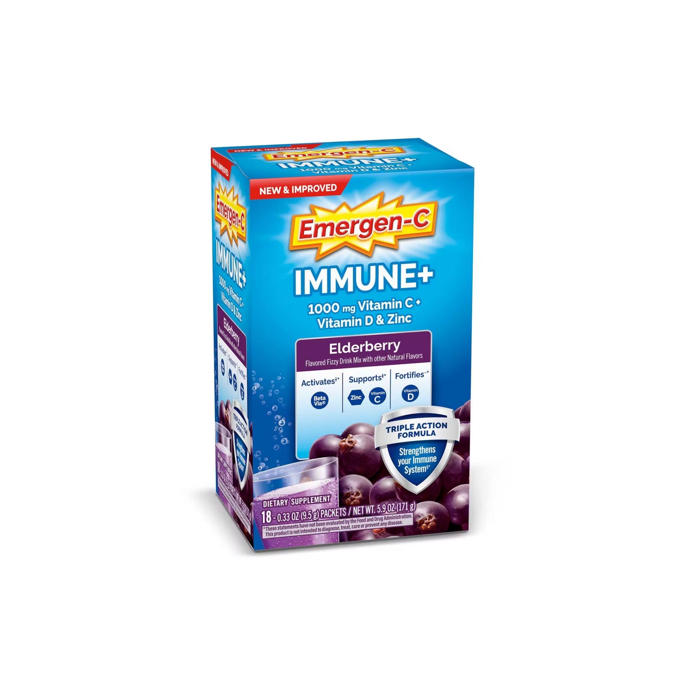 Emergen-C Elderberry Immune Plus Drink Powder