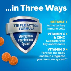 Emergen-C Immune+ Triple Action Super Orange Immune Support Gummies