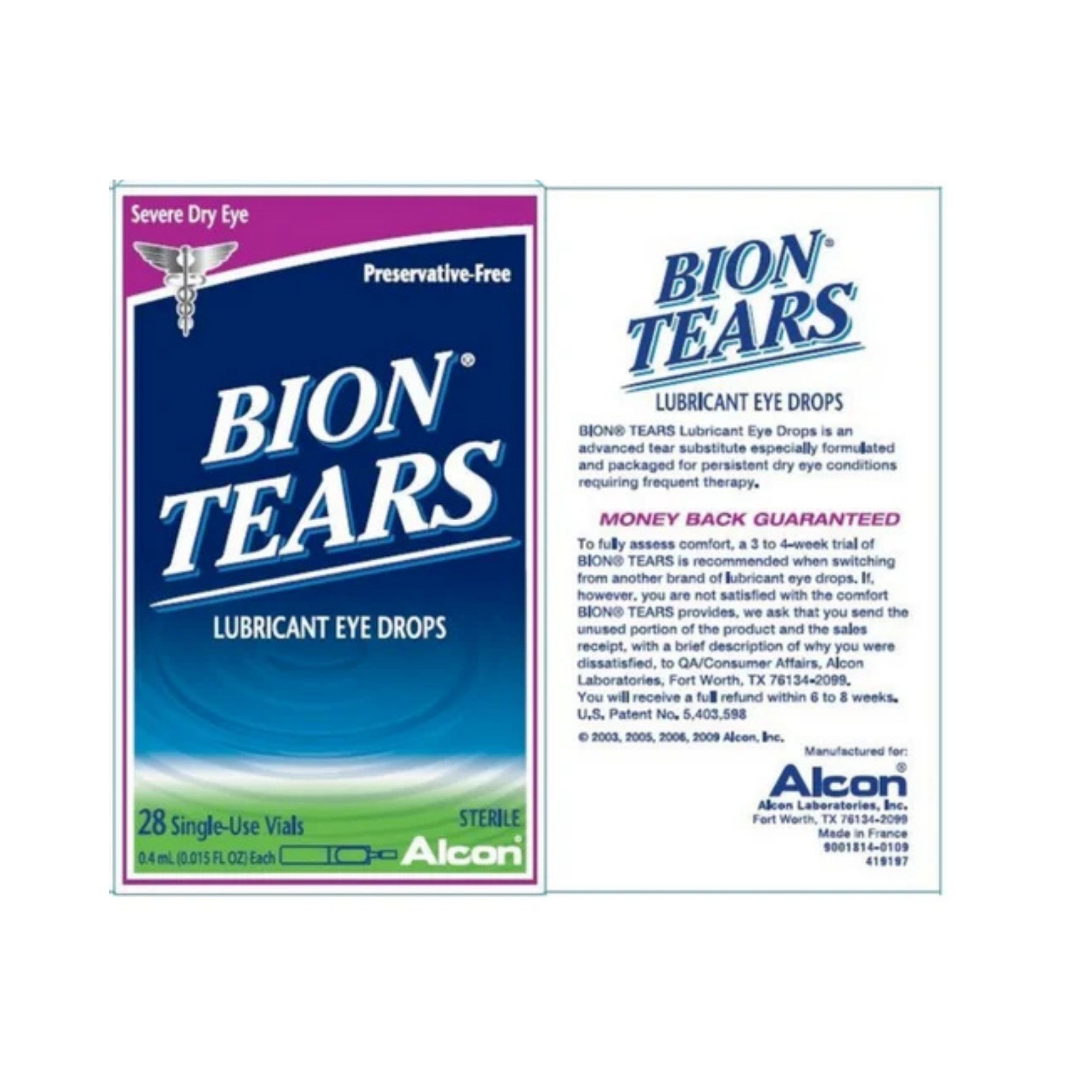 Bion Tears Lubricant Eye Drops Single-Use