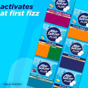 Alka-Seltzer Plus PowerFast Fizz Severe Cold & Cough, Effervescent Tablets, Citrus Flavor