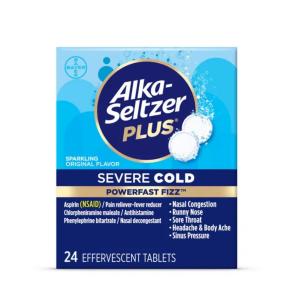 Alka-Seltzer Plus Severe Cold, Effervescent Tablets, Sparkling Original Flavor