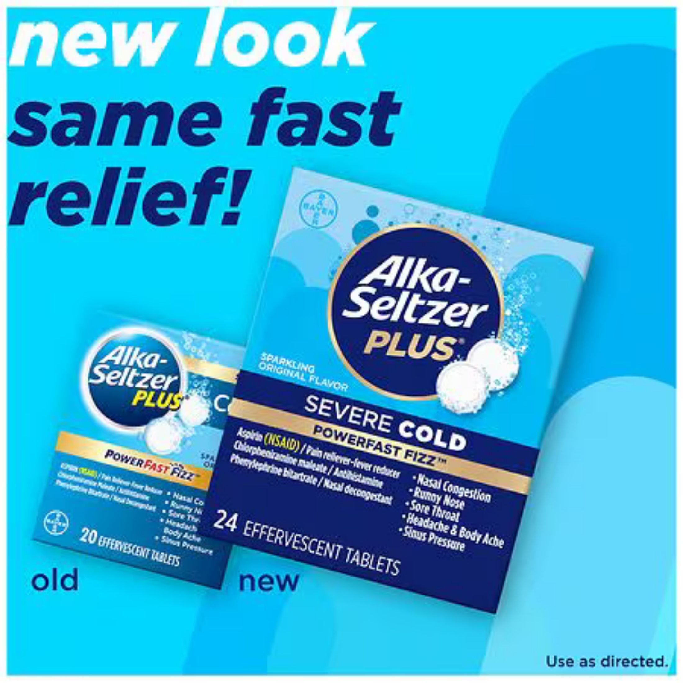 Alka-Seltzer Plus Severe Cold, Effervescent Tablets, Sparkling Original Flavor
