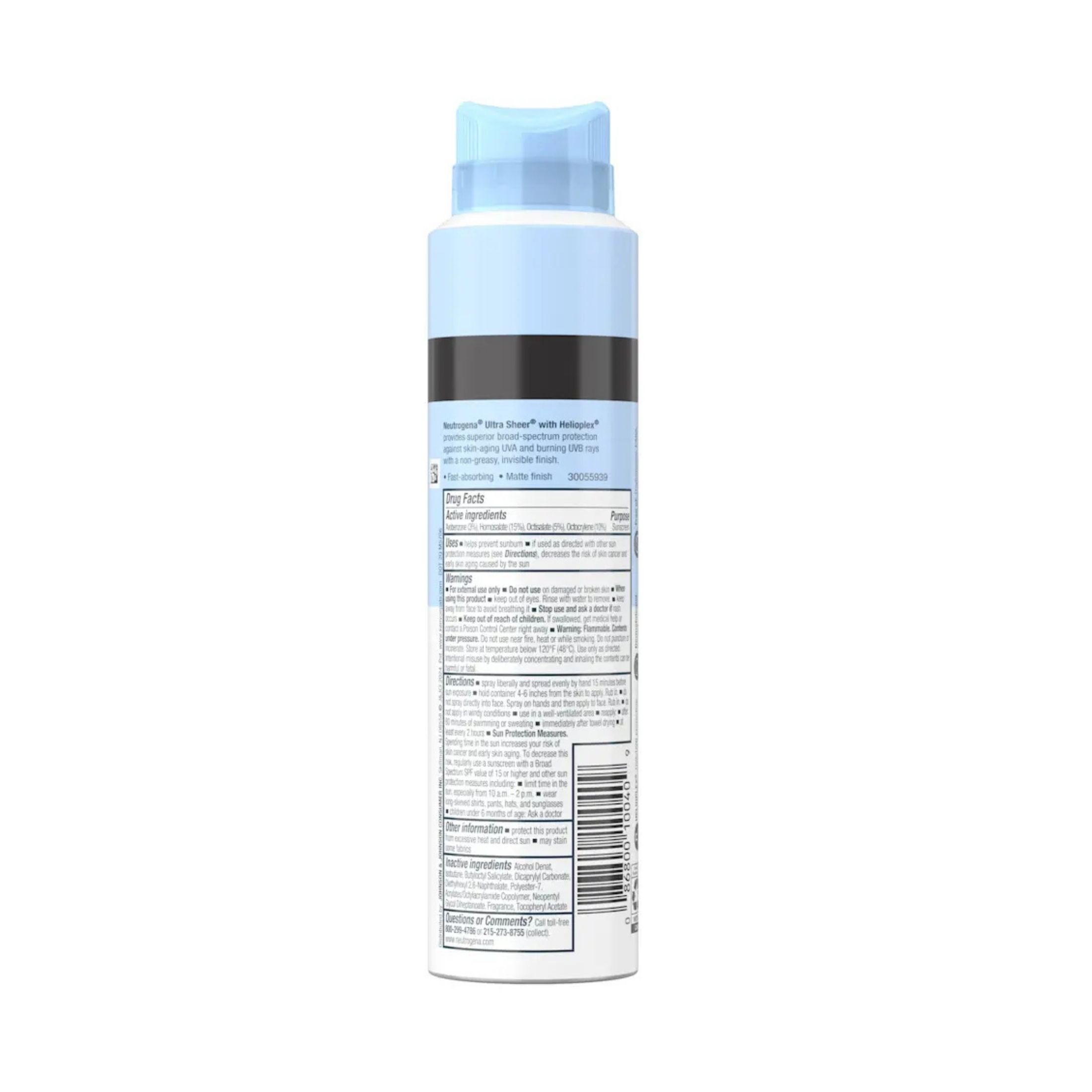 Neutrogena Ultra Sheer Body Mist Sunscreen Spray, Broad Spectrum SPF 70, Lightweight Spray Sunscreen, Non-Greasy & Water Resistant, Oil-Free & Non-Comedogenic U
