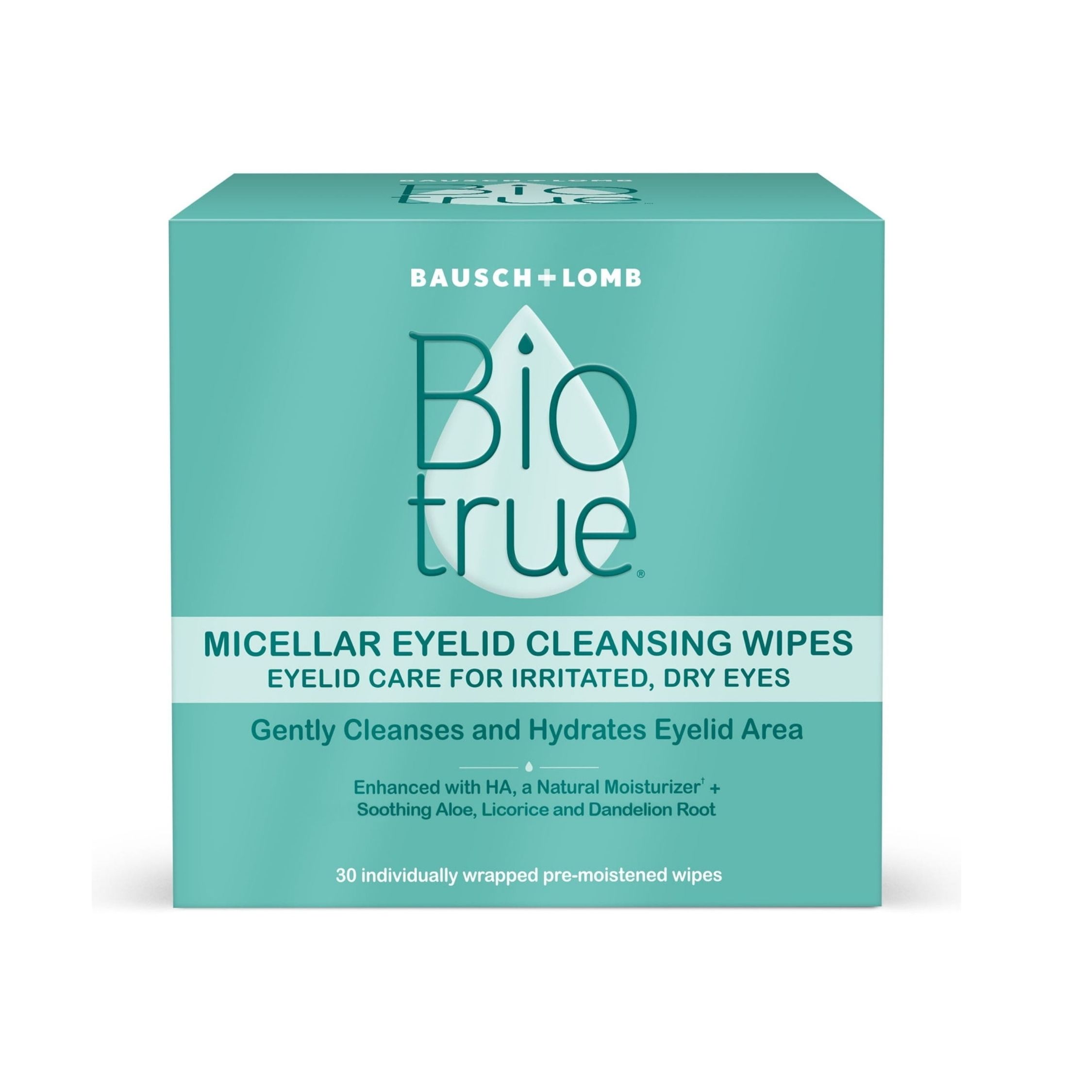 Biotrue Bausch & Lomb Micellar Eyelid Cleansing Wipes