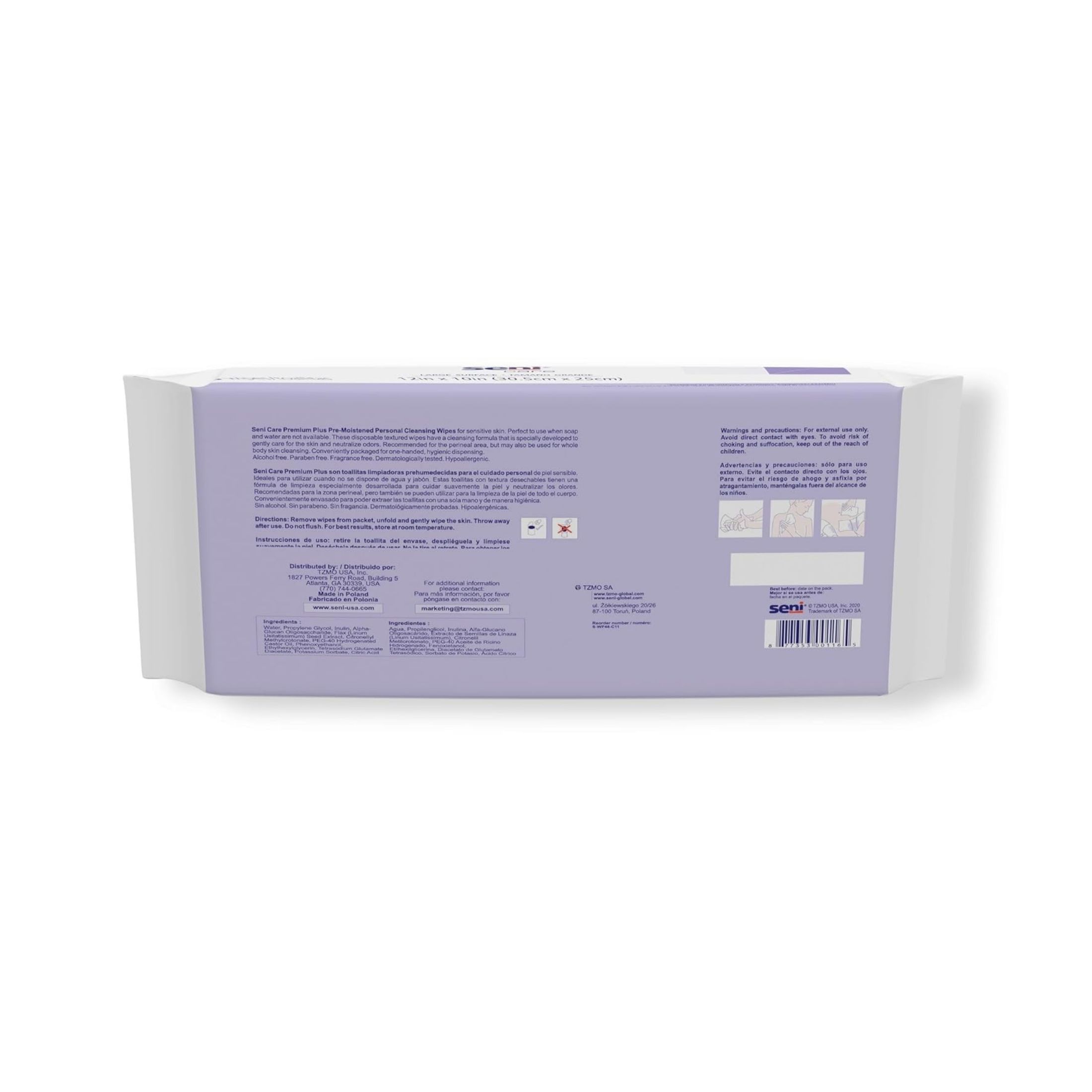 Seni Care Rinse-Free Personal Wipe - 10 X 12 In