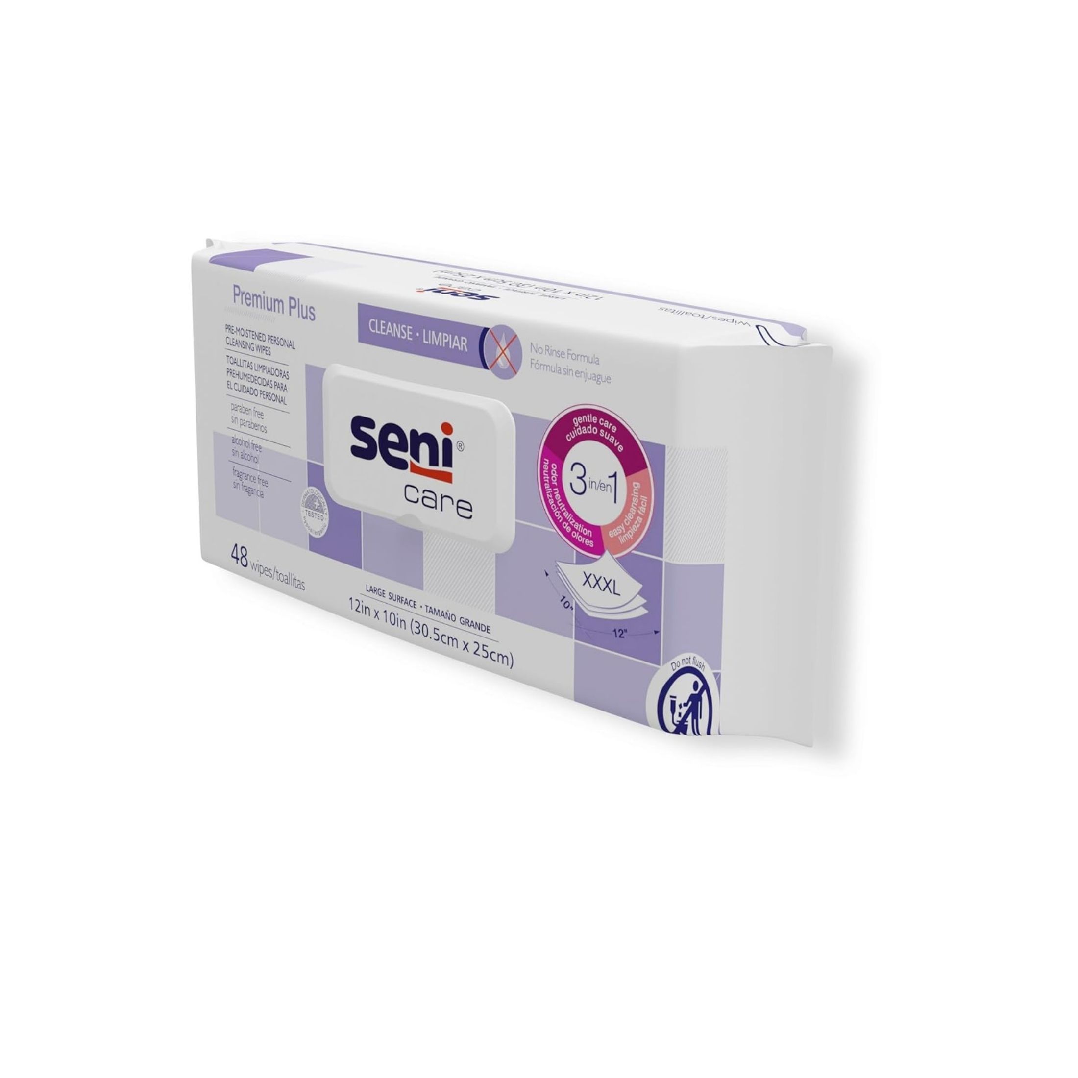 Seni Care Rinse-Free Personal Wipe - 10 X 12 In
