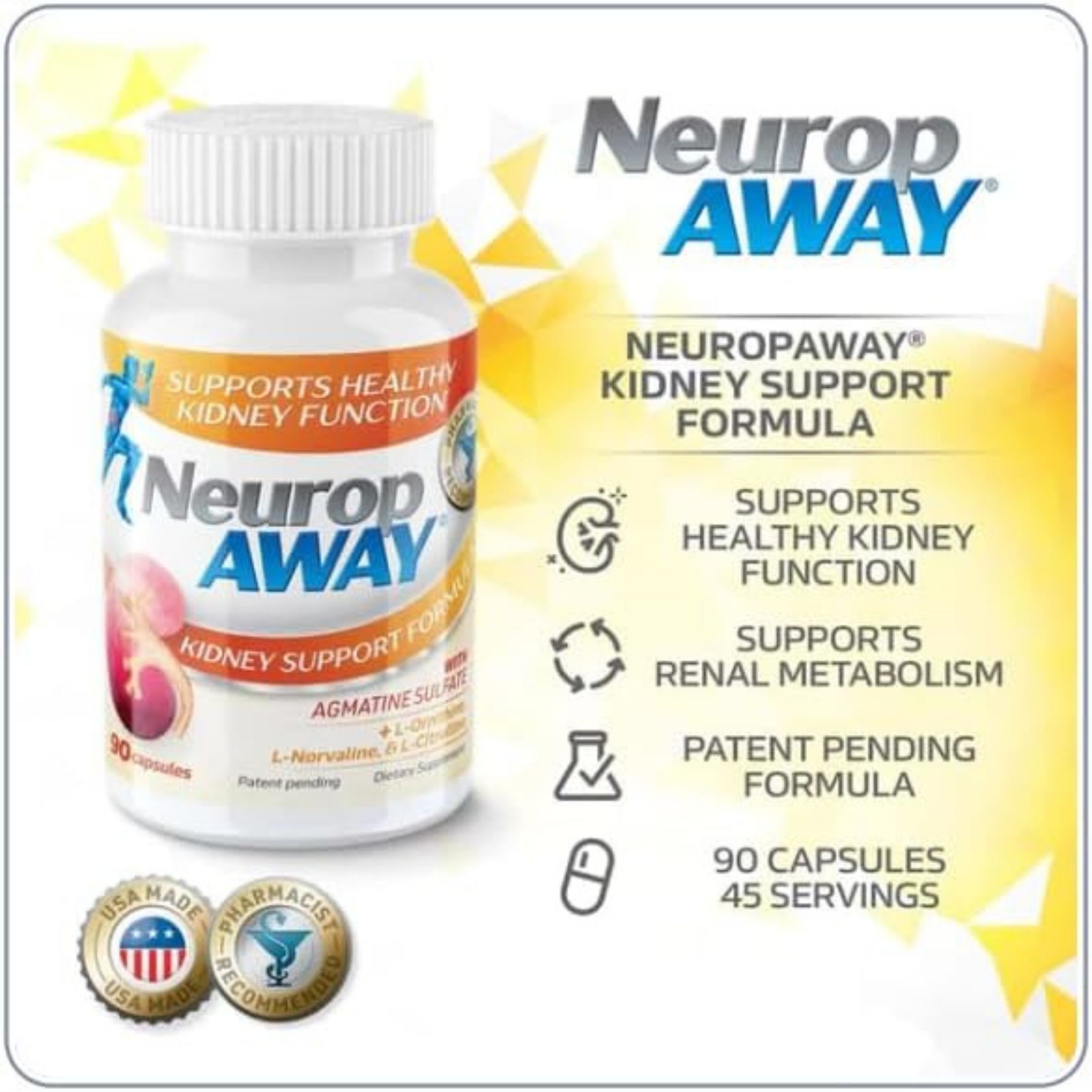 NeuropAWAY Kidney Support Formula - 60 Ct