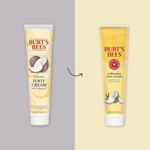 Burt's Bees Softening Foot Cream, Coconut Oil & Soap Bark 4.3 Oz