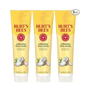 Burt's Bees Softening Foot Cream, Coconut Oil & Soap Bark 4.3 Oz
