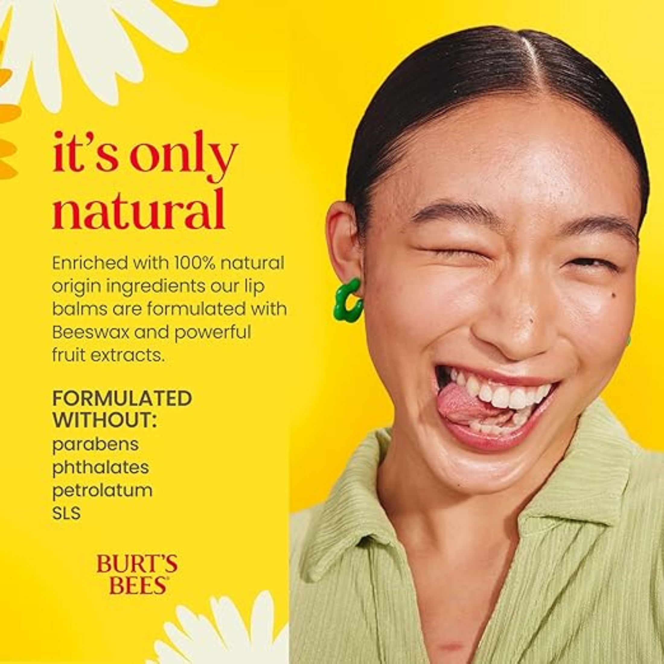 Burt's Bees 100% Natural Moisturizing Lip Balm, Superfruit - Pink Grapefruit, Mango, Coconut & Pear, Pomegranate - 4 Tubes