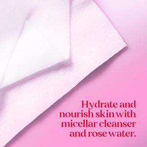 Burt's Bees Face Wipes, Facial Cleansing, Makeup Remover Towelettes With Rose Water, 3 In 1 Hydrating Micellar Cleanser