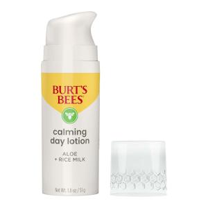 Burt's Bees Calming Day Lotion With Aloe And Rice Milk For Sensitive Skin, 98.8% Natural Origin, 1.8 Fluid Ounces