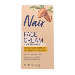 Nair Hair Remover Moisturizing Face Cream With Sweet Almond Oil - 2oz
