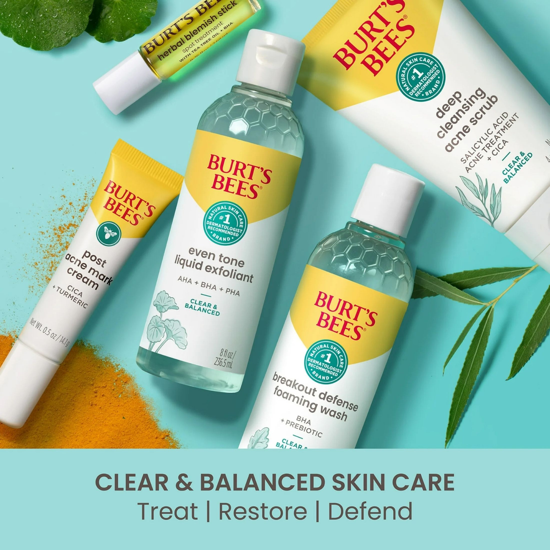 Burt's Bees Scrub, Deep Cleansing, Natural Acne Solutions 4 Oz