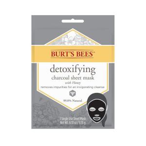Burt's Bees Detoxifying Charcoal Facial Sheet Mask, Honey, Single Use (Package May Vary)
