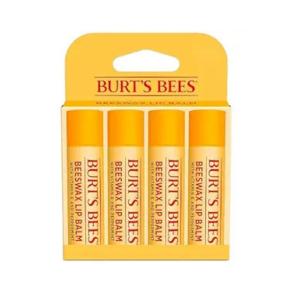 Burt's Bees 100% Natural Origin Moisturizing Lip Balm Original Beeswax With Vitamin E & Peppermint Oil, Beeswax, 4 Tubes