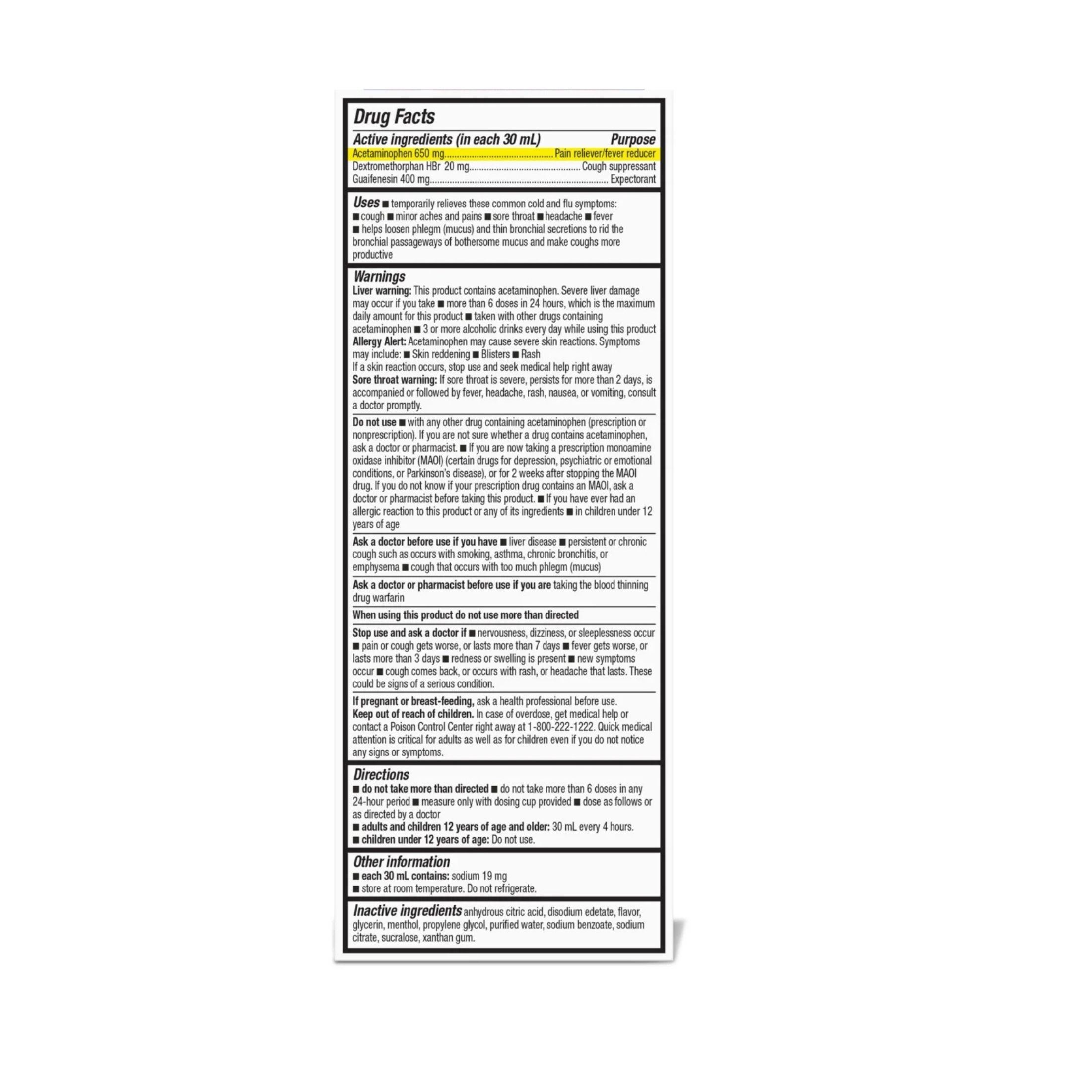 Safetussin Cough, Cold & Flu, Multi-Symptom, Max Strength 8 Fl Oz