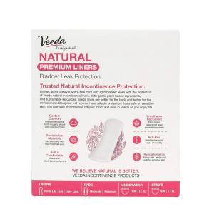 Veeda Daily Natural Premium Incontinence And Postpartum Panty Liners, For Bladder Leakage Protection, Petite Lite Absorbency, Long Length, 46