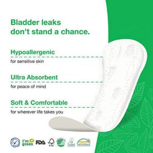 Veeda Daily Natural Premium Incontinence And Postpartum Panty Liners, For Bladder Leakage Protection, Lite Long Absorbency, Long Length