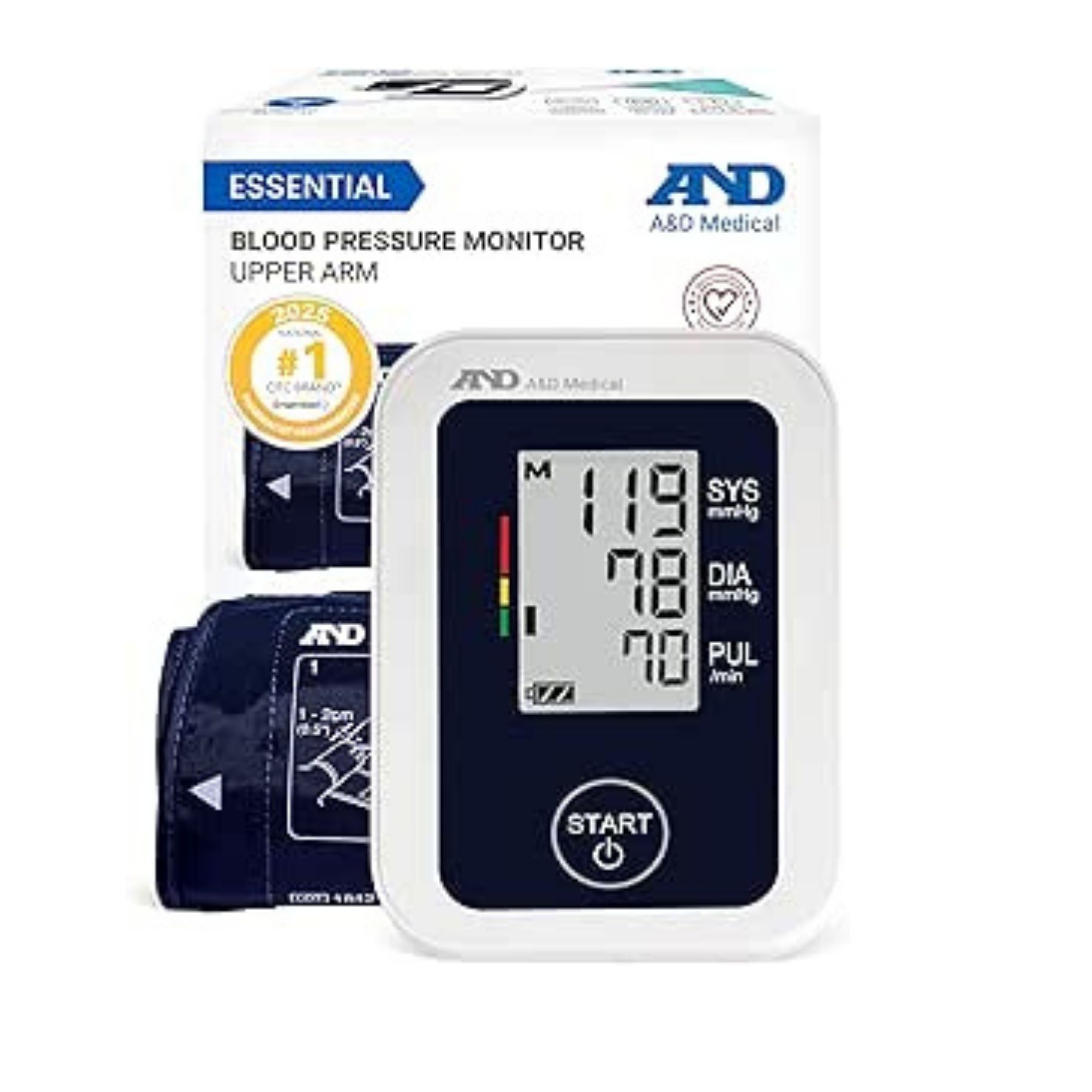 A&D Medical Deluxe Upper Arm Blood Pressure Monitor With Wide Range Cuff
