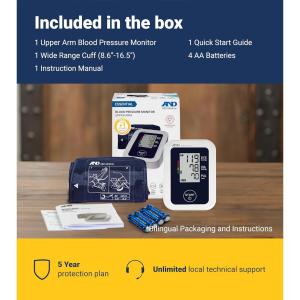 A&D Medical Deluxe Upper Arm Blood Pressure Monitor With Wide Range Cuff
