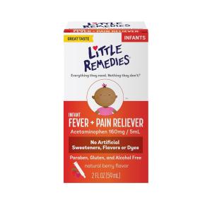 Little Remedies Infant Fever & Pain Reliever, Natural Berry Flavor, 2 Fl Oz