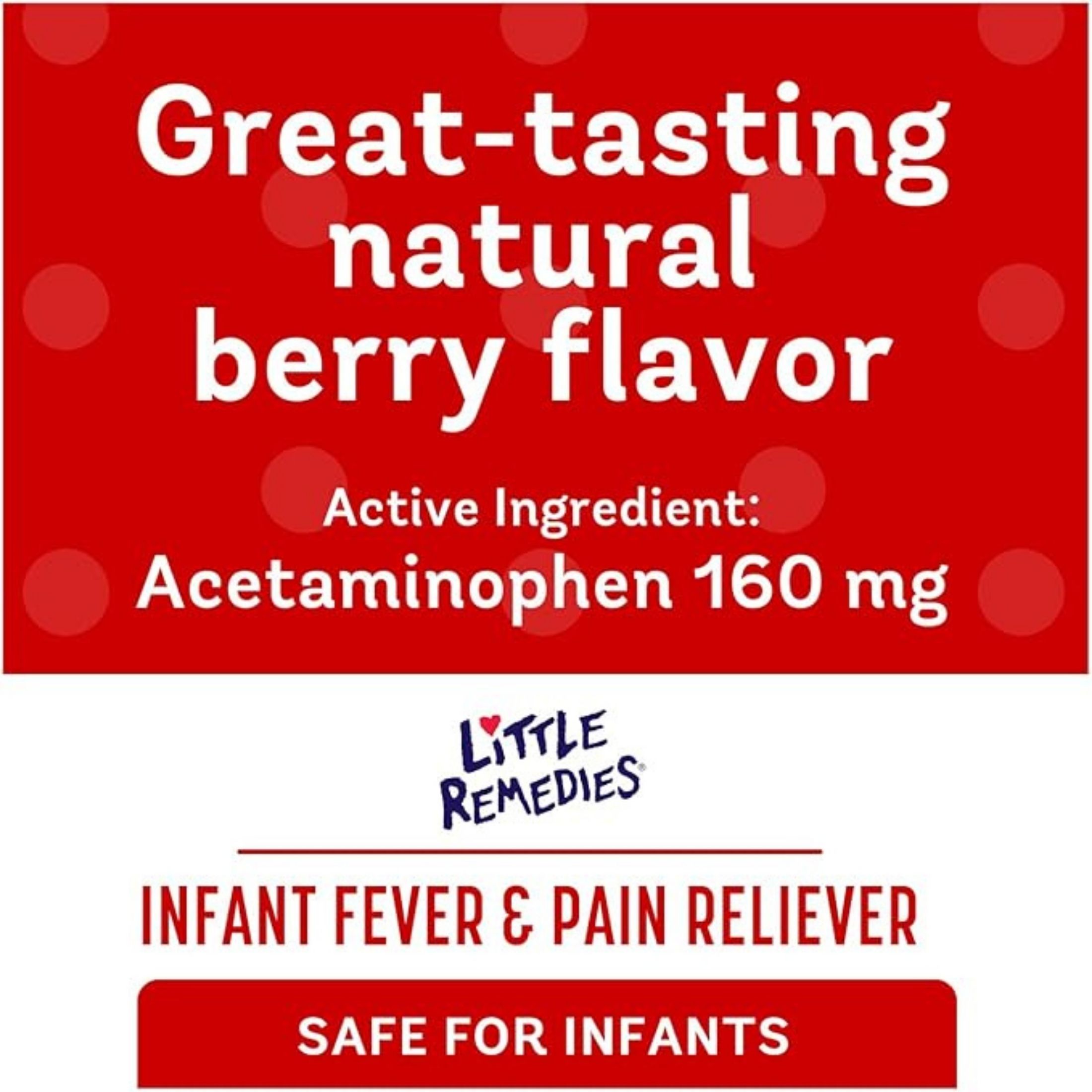 Little Remedies Infant Fever & Pain Reliever, Natural Berry Flavor, 2 Fl Oz