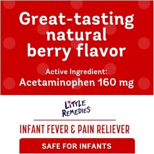 Little Remedies Infant Fever & Pain Reliever, Natural Berry Flavor, 2 Fl Oz
