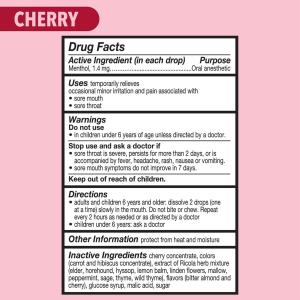Ricola Oral Anesthetic, Cherry, Drops