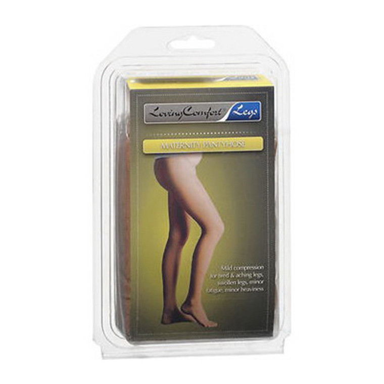 Loving Comfort Stockings Maternity Pantyhose Firm Compression 20 To 30, Beige X Tall