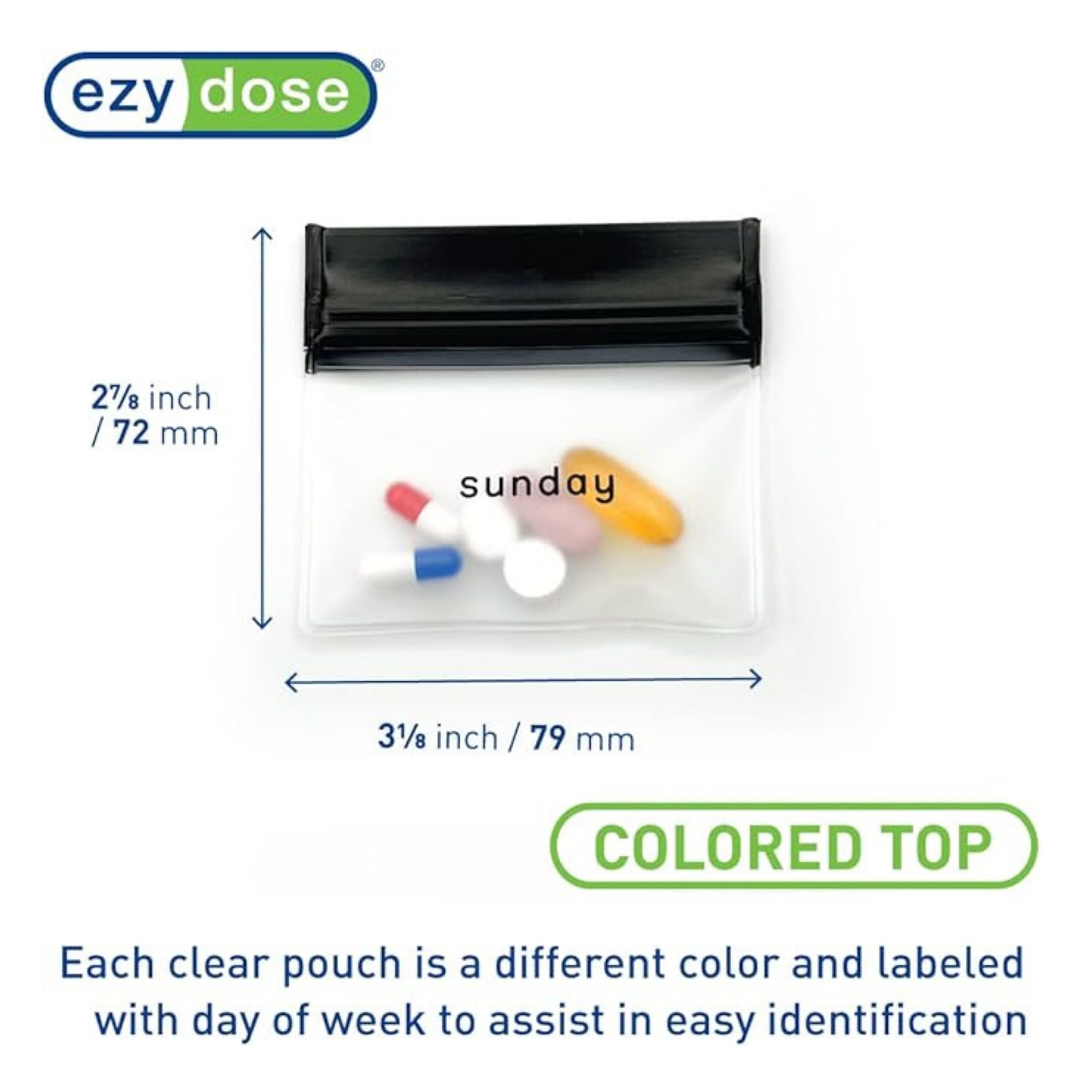 EZY Dose Reusable Pill Pouch Set