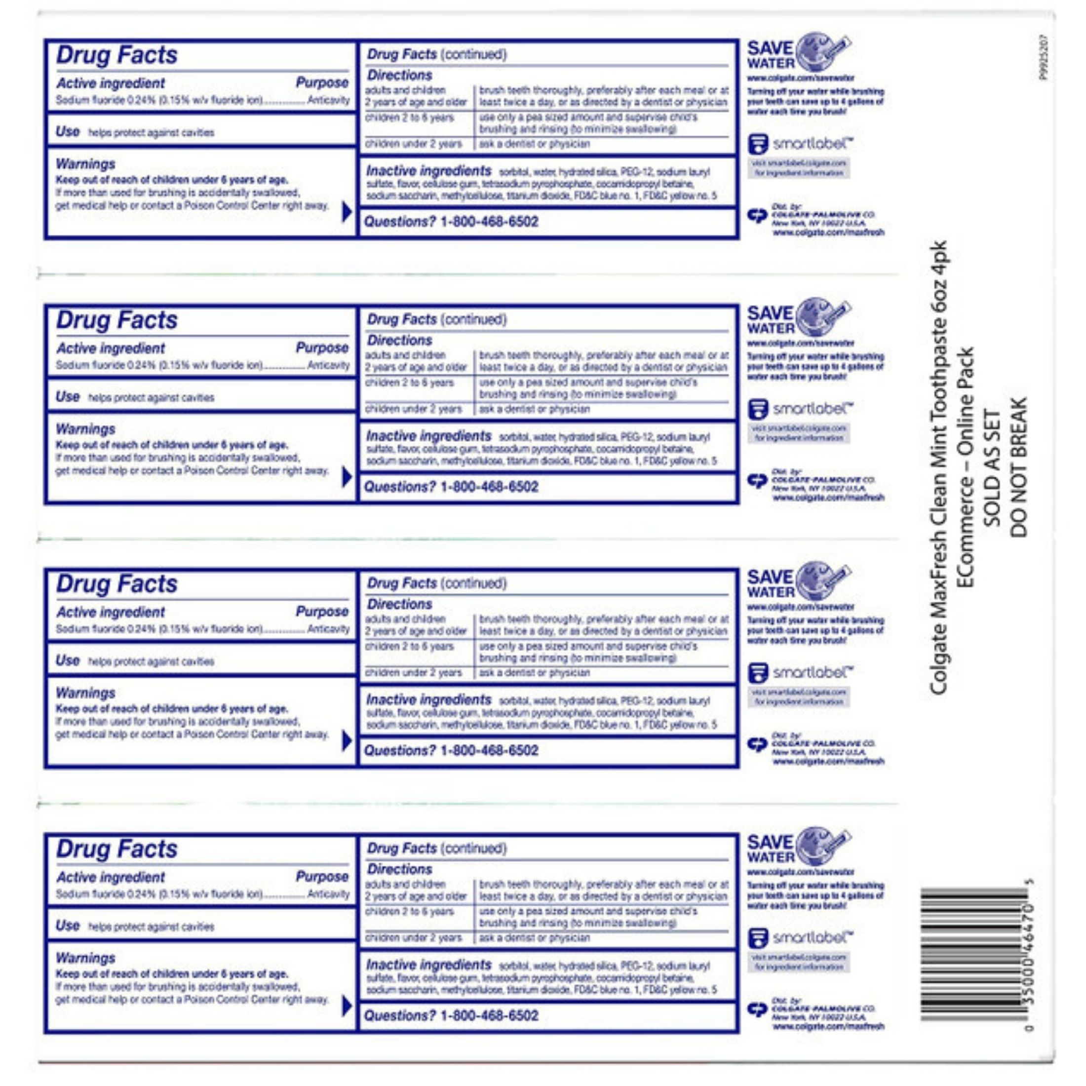 Colgate Max Fresh Whitening Anticavity Fluoride Toothpaste With Breath Strips, Clean Mint