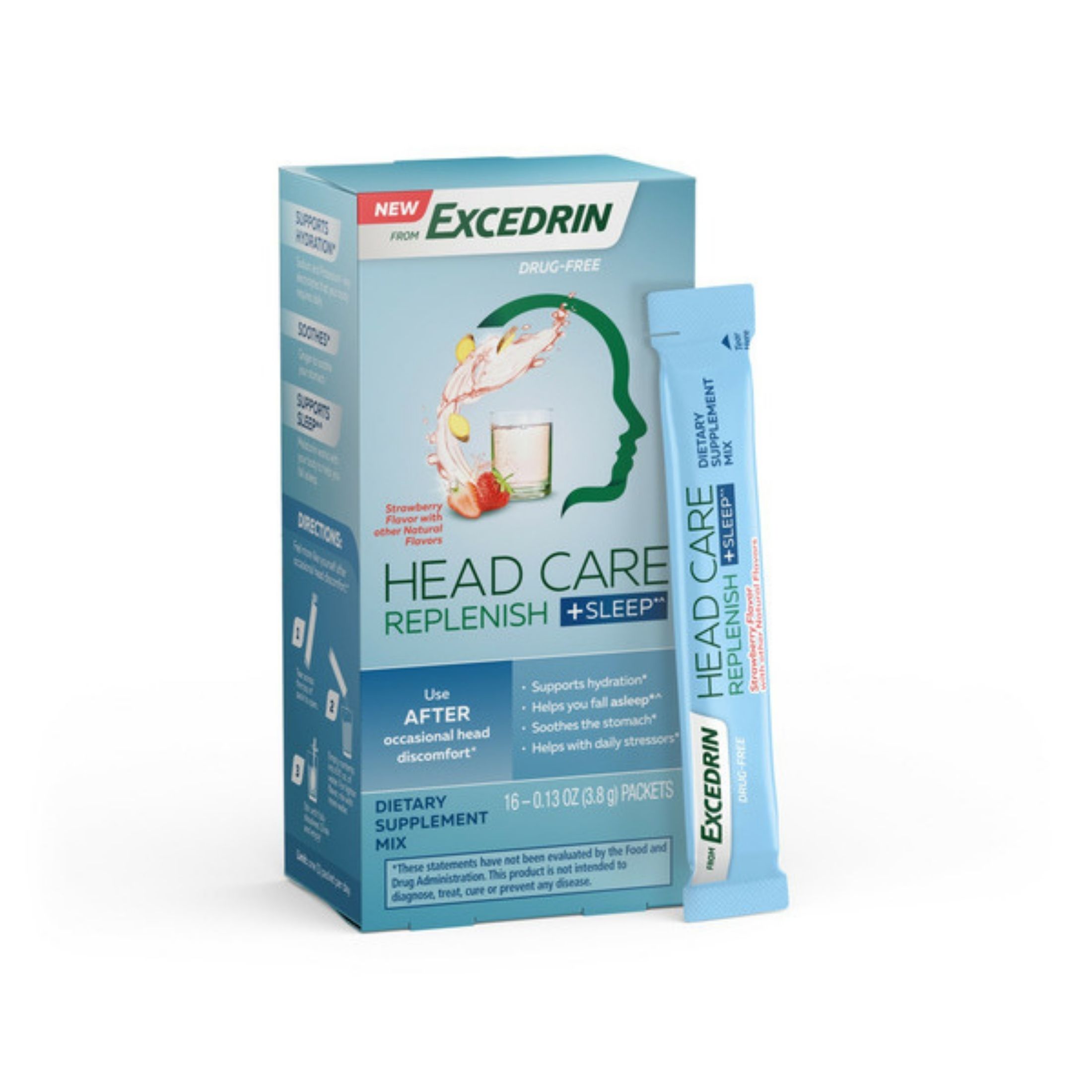 Excedrin Head Care, Drug Free, Strawberry Flavor