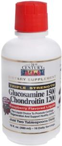 21st Century Glucosamine Chondroitin Triple Strength, Liquid Raspberry, 16 Ounce