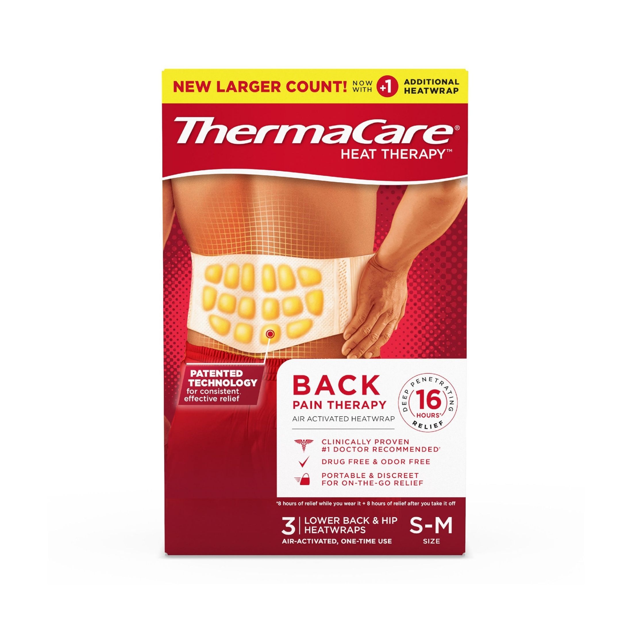 ThermaCare Heatwraps, Lower Back & Hip, S-M Size