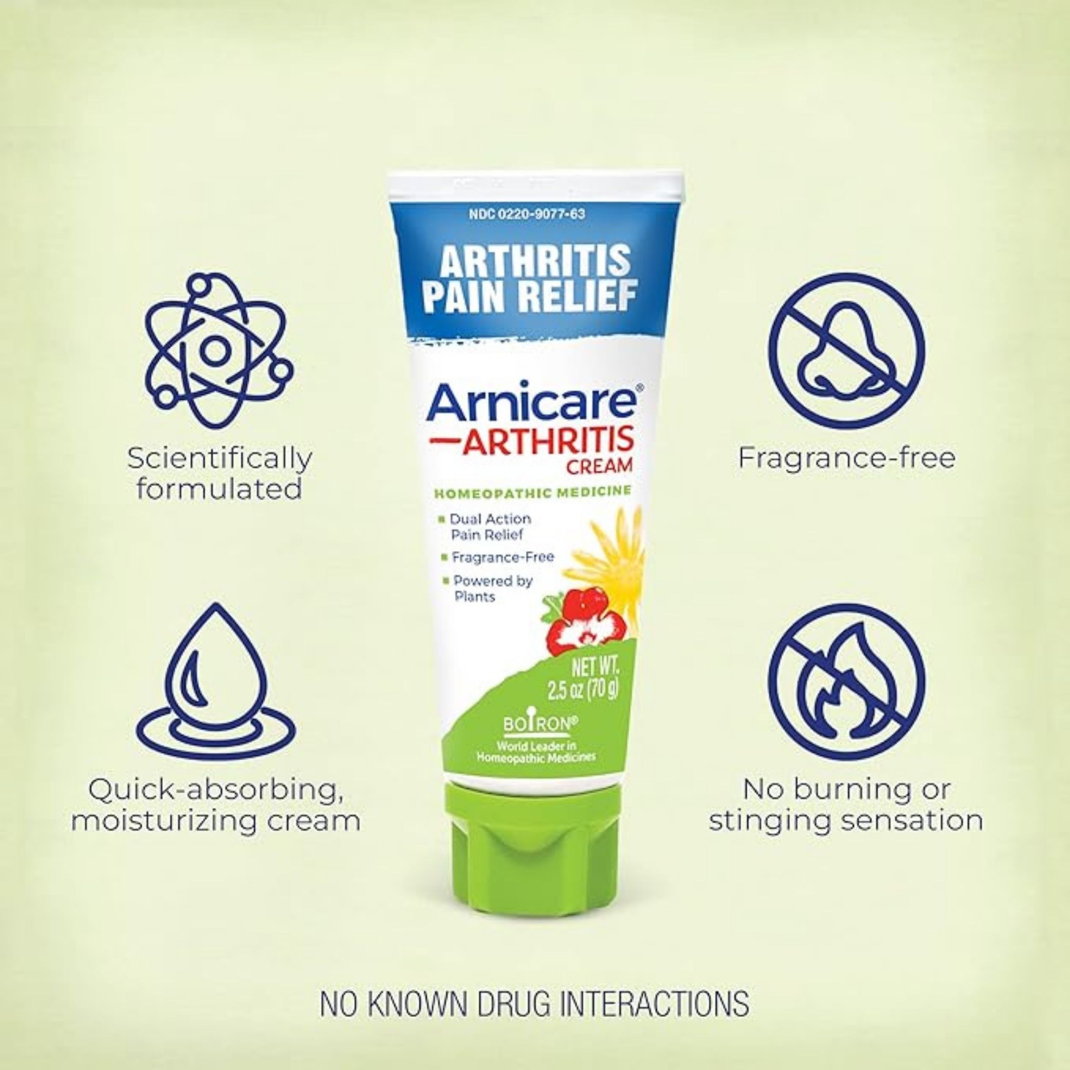 Boiron Arnicare Arthritis Pain Relief Cream - 2.5 Oz