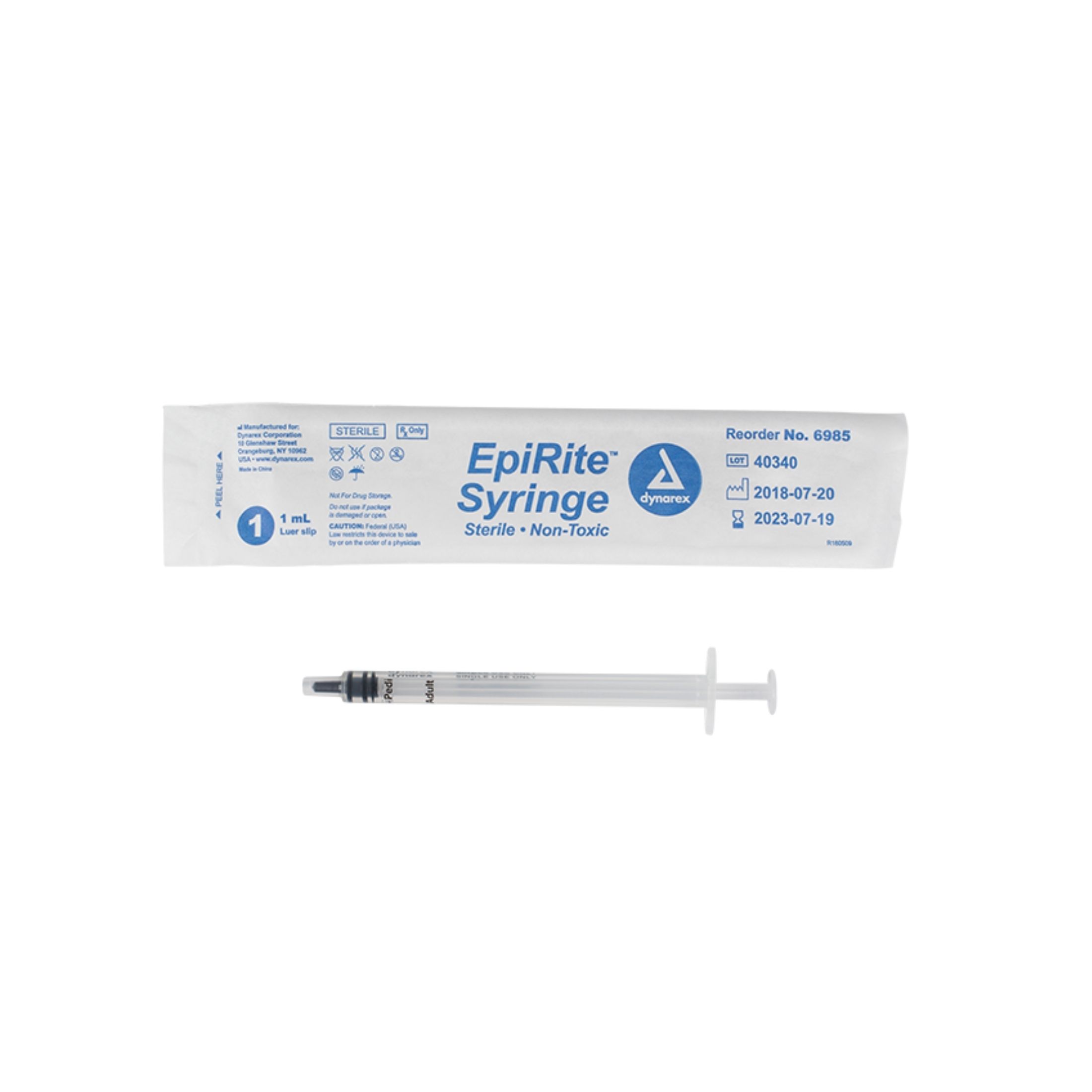 Dynarex EpiRite Syringe – 1cc Case Of 10 Quantity Per Box: 100