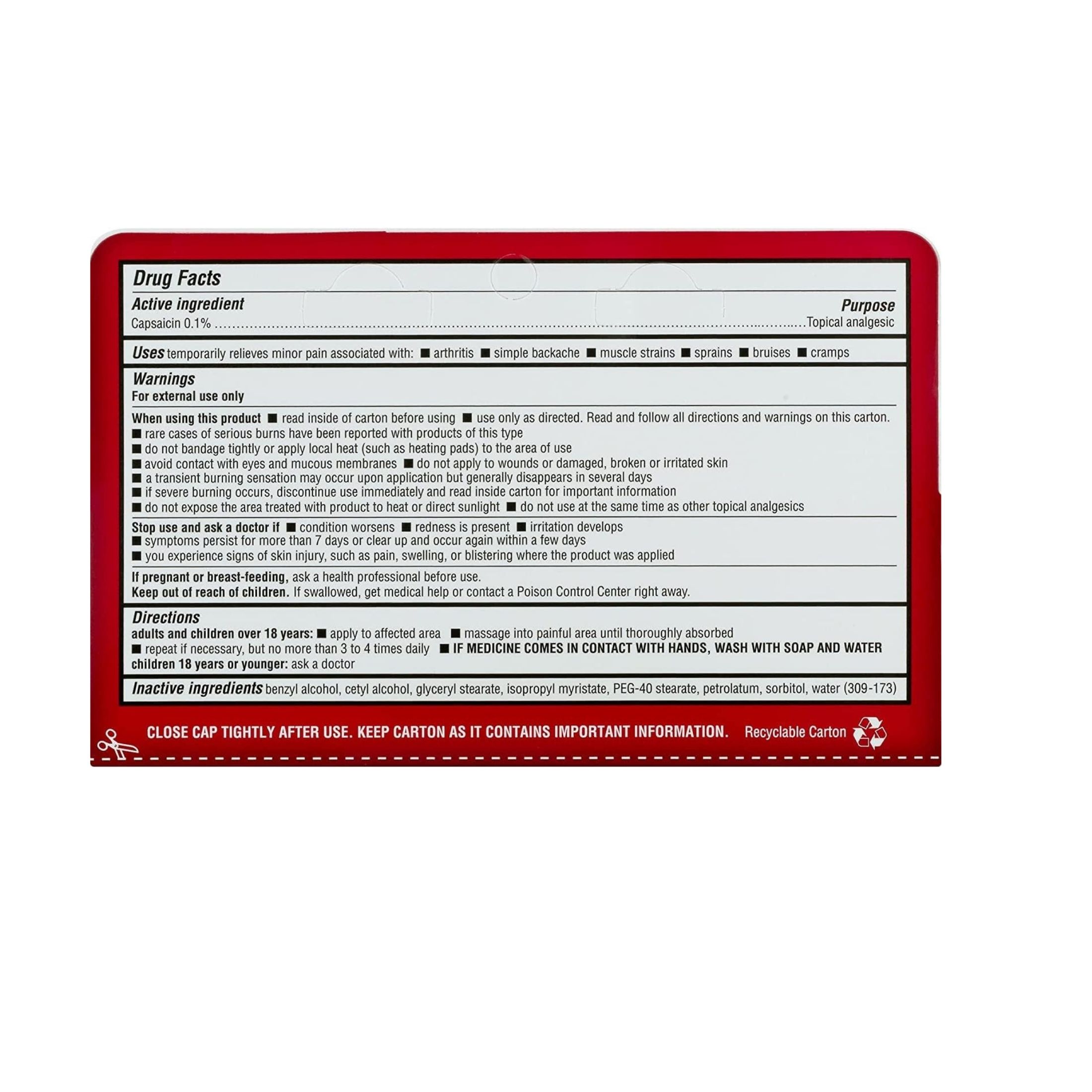 Capzasin Hp Arthritis Pain Relief 1.5 Oz